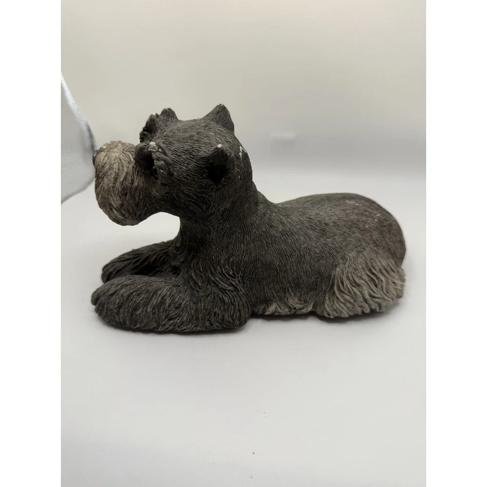 Vtg Sandicast Schnauzer Dog Statue‎ 4.5in 1981 Sandra Brue Signed 3lb #145